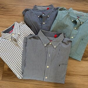 Mens IZOD Long Sleeve XXL Button Down Woven Shirts Set of 3